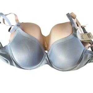 NEW 2 Bali Underwire T Shirt Bras‎ Sz 38DD Pastel Blue Pink